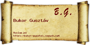Bukor Gusztáv névjegykártya