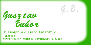 gusztav bukor business card